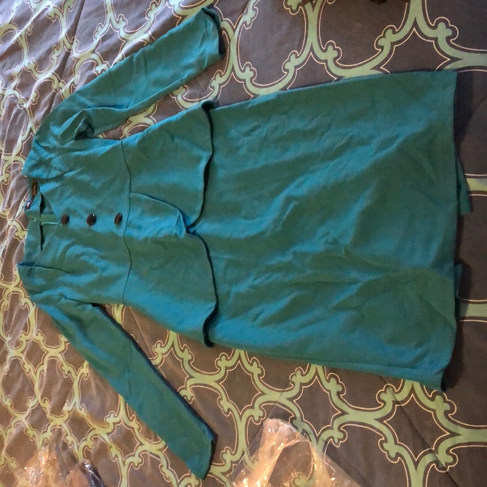 Midi turquoise business dress